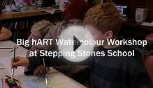 Big hART Watercolour Workshops at Stepping Stones School
